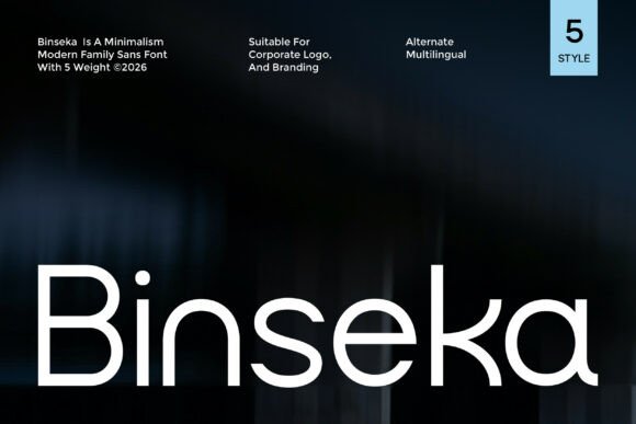 Binseka: A Modern Sans Serif Font for Elegant Editorial Design