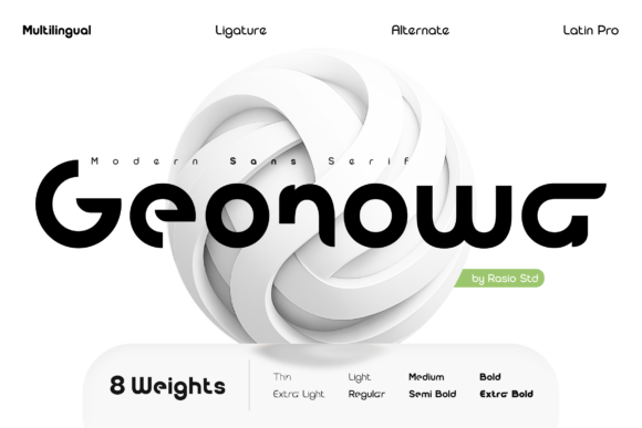 Geonowa: A Modern Sans Serif Font for Professional Branding