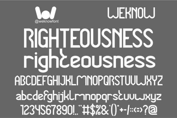 Righteousness Font: Elevate Your Brand with a Modern Sans Serif Typeface
