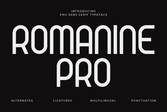 Romanine Pro: A Condensed Sans Serif Font for Modern Branding Projects