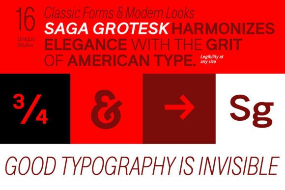 Saga Grotesk: A Versatile Sans Serif Font for Modern Web Design