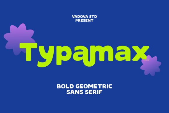 Typamax: A Bold Geometric Sans Serif Font for Vibrant Handmade Branding